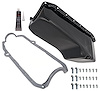 Stock Replacement Oil Pan Kit for 1980-1985 Chevy Small Block Engines w/Right Hand Dip Stick & 2-Piece Rear Main Seal [Black] - image 1