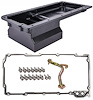 Street and Strip Engine Swap Oil Pan for GM LS Series Engines [Black Powder-Coated Finish] - image 1