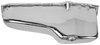 Stock Replacement Oil Pan for 1955-1979 Chevy Small Block Engines w/Left Hand Dip Stick & 2-Piece Rear Main Seal [Chrome] - image 3