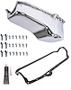 Stock Replacement Oil Pan Kit for 1955-1979 Chevy Small Block Engines w/Left Hand Dip Stick & 2-Piece Rear Main Seal [Chrome] - image 1