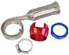 Braided Hose Sleeving Kit with Clamps [Red and Blue Anodized Hose Clamp Covers] - image 2