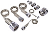 Braided Hose Sleeving Kit with Clamps [Chrome Hose Clamp Covers] - image 1