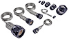 Braided Hose Sleeving Kit with Clamps [Black Hose Clamp Covers] - image 1