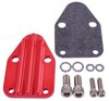 Fuel Pump Block-Off Plate Small Block Chevy [Cast Aluminum, Red] - image 3