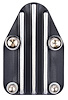 Fuel Pump Block-Off Plate Small Block Chevy [Cast Aluminum, Black]