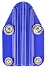 Fuel Pump Block-Off Plate Small Block Chevy [Cast Aluminum, Blue] - image 1