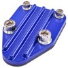Fuel Pump Block-Off Plate Small Block Chevy [Cast Aluminum, Blue] - image 2
