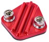 Fuel Pump Block-Off Plate Big Block Chevy [Cast Aluminum, Red] - image 2