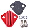 Fuel Pump Block-Off Plate Big Block Chevy [Cast Aluminum, Red] - image 3