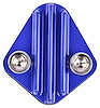 Fuel Pump Block-Off Plate Big Block Chevy [Cast Aluminum, Blue] - image 1