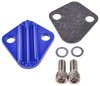 Fuel Pump Block-Off Plate Big Block Chevy [Cast Aluminum, Blue] - image 3