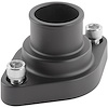 Aluminum Thermostat Housing for Small Block & Big Block Chevy, Straight Design [Satin Black]