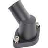 Aluminum Thermostat Housing for Small Block & Big Block Chevy, 45-degree Swivel Design [Satin Black] - image 4