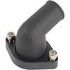 Aluminum Thermostat Housing for Small Block & Big Block Chevy, 90-degree Swivel Design [Satin Black] - image 3
