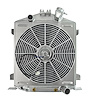 Aluminum Radiator & Fan Combo for 1932 Ford LO-BOY with Chevy V8 Engine & Chopped Grill [16 in. FAN] - image 1