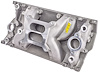 Cool Gap Intake Manifold for Small Block Chevy with 1996-2002 Vortec L31 Cast Iron Heads, Dual Plane [Satin] - image 1