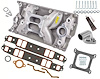 Cool Gap Intake Manifold Kit for Small Block Chevy with 1996-2002 Vortec L31 Cast Iron Heads, Dual Plane [Satin] - image 1