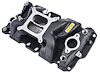 Cool Gap Intake Manifold for 1955-1996 Small Block Chevy, Dual Plane [Black]