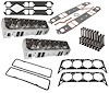 Small Block Chevy Performance Heads Assembly Kit for Hydraulic Roller Cam [205 cc Intake Ports, Straight Spark Plug Style] - image 1