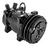 SD508 Air Conditioner Compressor w/Double V-Groove Pulley [Black Finish] - image 2