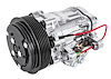 SD7 Air Conditioner Compressor, Peanut-Style w/6-Groove Serpentine Pulley [Chrome Finish] - image 1