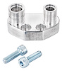 Straight A/C Compressor Manifold for Sanden SD-7 Style A/C Compressor [Polished] - image 1