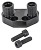 Straight A/C Compressor Manifold for Sanden SD-7 Style A/C Compressor [Black] - image 1