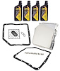 TH350 Fabricated Aluminum Transmission Pan, Filter & Fluid Kit - image 1
