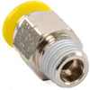 CO2 Quick Push Fitting Straight 1/8" NPT x 1/4" Tube Nickel-Plated Brass Stud - image 2
