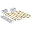 Suspension Block Kit Single Pin 2" Aluminum Ford F-Series w/ 3" W Leaf Springs - image 1