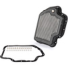 Black Finned Aluminum Transmission Pan Kit for GM TH400 - image 1
