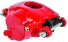 Large GM Front Disc Brake Caliper with D52 Pads, Left/Driver Side, Red Powder Coat [NEW] - image 2