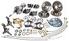 All-Wheel Disc Brake Conversion Kit GM Staggered Shock Configuration - image 1