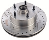 High-Performance Front Cross-Drilled and Slotted Brake Rotor Fits Select 1967-1974 GM Car Models [Left/Driver Side] - image 1