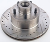 High Performance Cross-Drilled & Slotted Left Front Brake Rotor for 1962-1972 Mopar A, B, E Body - image 1