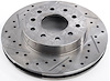Drilled & Slotted Rear Brake Rotor Left/Driver Side for Ford 9 in. or GM 10-bolt, 12-Bolt - image 1