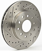 Cross-Drilled Brake Rotor for Driver Side Universal Rear Ford 9 in. GM 1012 Bolt Pattern - image 1
