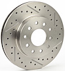 Cross-Drilled Brake Rotor for Passenger Side Universal Rear Ford 9 in. GM 1012 Bolt Pattern - image 1