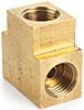 Brass Tee Fitting 3/8 in.-24 Inverted Flare Female Ends x 1/8 in. NPT Female - image 2