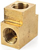 Brass Tee Fitting 3/8 in.-24 Inverted Flare Female Ends x 1/8 in. NPT Female - image 3