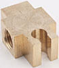 Brass Tee Fitting 3/8 in.-24 Inverted Flare Female - image 2