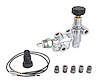 Adjustable Brake Proportioning Valve and Distribution Block w/Rotary Adjustment Valve [Chrome]
