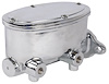 Brake Master Cylinder with Dual Reservoir, Aluminum with Chrome Finish [Universal Mounting]