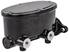 Brake Master Cylinder with Dual Reservoir, Aluminum with Black Finish [Universal Mounting]