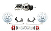 Front Premium Disc Brake Conversion Kit w/Cast Master Cyl./Booster Fits Select 1959-1972 Full Size Ford Models [Red Calipers] - image 1