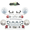 Front & Rear Premium Disc Brake Conversion Kit w/Master Cyl./Booster Fits Select 1959-1972 Full Size Ford Cars [Red Calipers] - image 1
