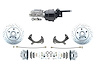 Front Premium Disc Brake Conversion Kit w/Alum. Master Cyl./Booster Fits Select 1959-1972 Full Size Ford Cars [Natural Calipers] - image 1