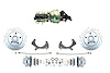 Front Premium Disc Brake Conversion Kit w/Master Cyl./Booster Fits Select 1959-1972 Full Size Ford Cars [Natural Calipers] - image 1