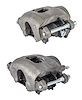 Large GM Front Disc Brake Caliper Set with D52 Pads, Left/Driver & Right/Passenger Side, Raw Finish [NEW] - image 1