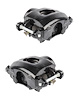 Large GM Front Disc Brake Caliper Set with D52 Pads, Left/Driver & Right/Passenger Side, Black Powder Coat [NEW] - image 1